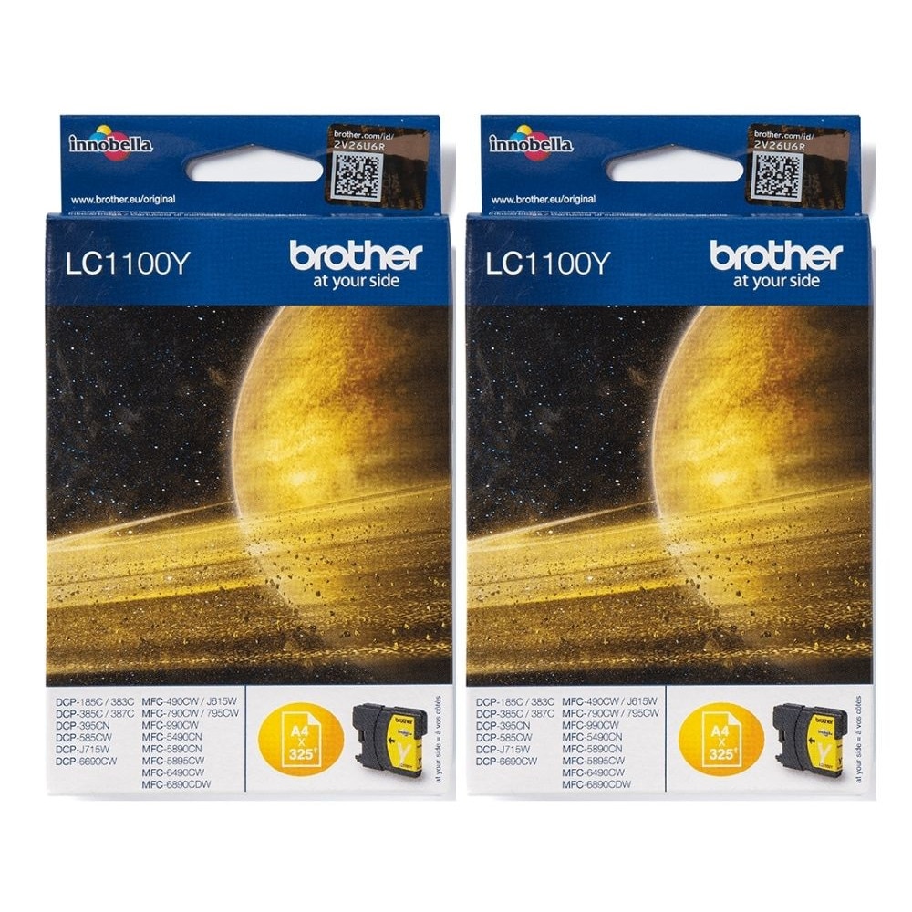 Set Cartus cerneala Brother Original 2x LC1100Y Galben 650 pagini