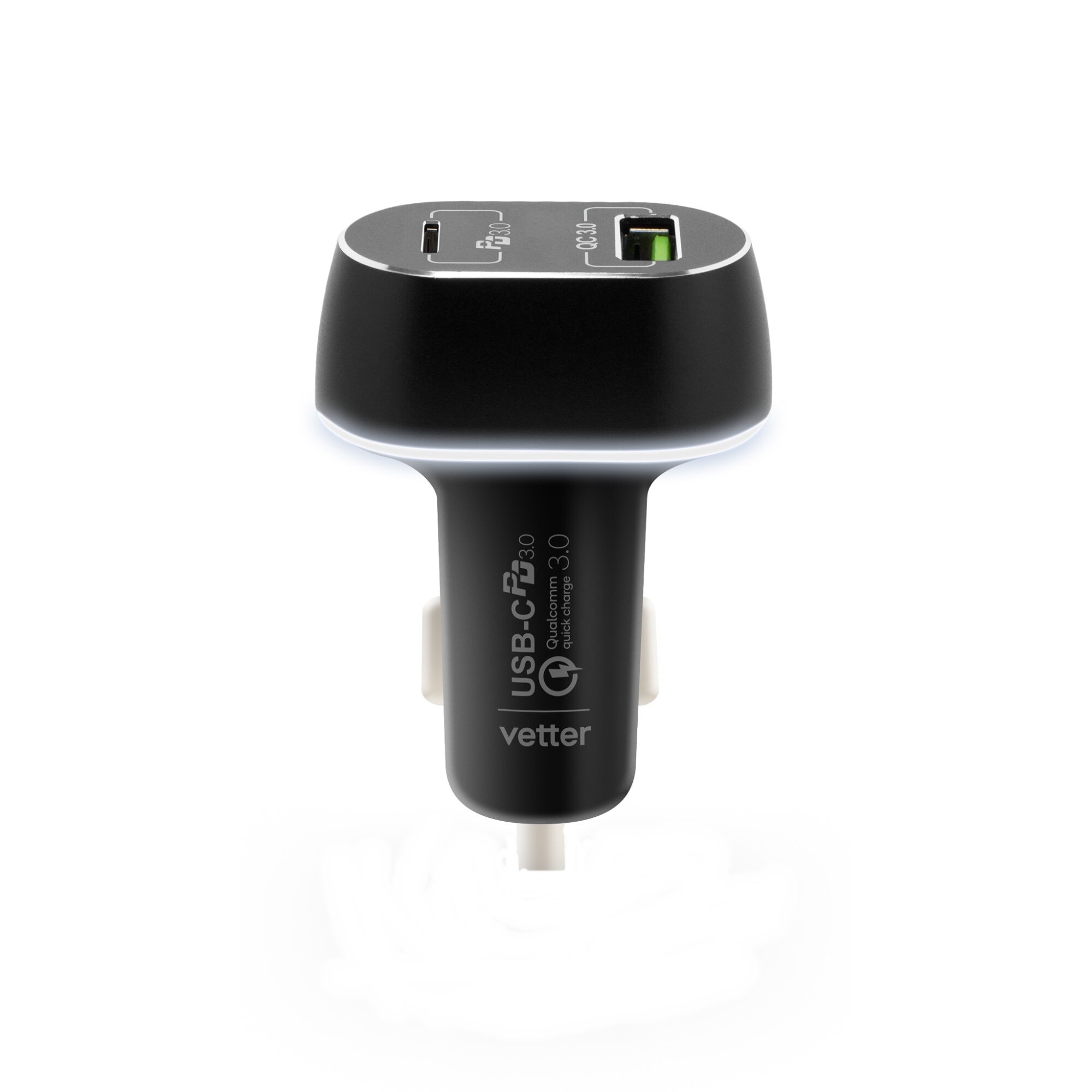 Incarcator auto, QC 3.0, 63W, Black