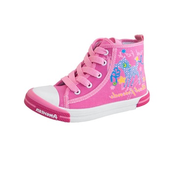 Bascheti din panza pentru fete American Club 431/14-27, Roz 305 Bascheti din panza pentru fete American Club 431/14-27, Roz 305