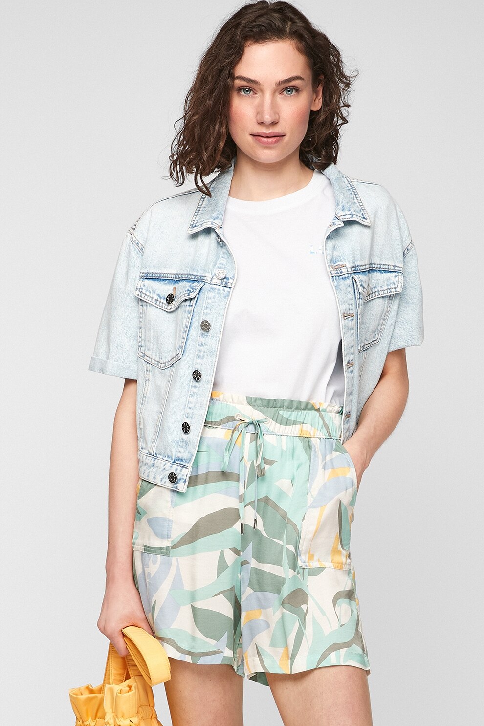 s.Oliver, Tricou lejer din bumbac, Alb