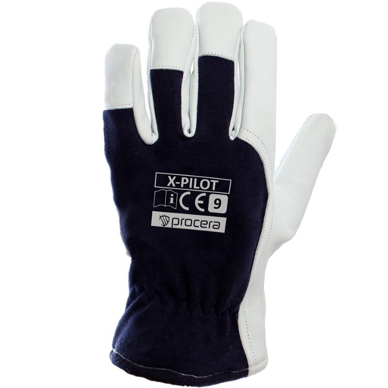 Manusi de protectie, X-Pilot, din piele fina, rezistente la uzura si alunecare, marimea 10/XL