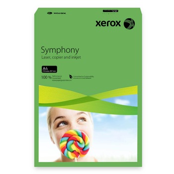 Carton Copiator A4 Xerox Symphony, Verde Intens, 250 Coli/Top, 160 g/m² Carton Copiator A4 Xerox Symphony, Verde Intens, 250 Coli/Top, 160 g/m²