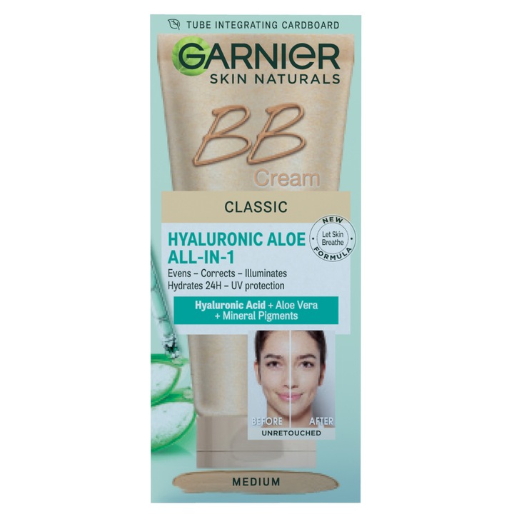 Crema BB Garnier Skin Naturals multifunctionala de zi, nuanta medie, 50 ml