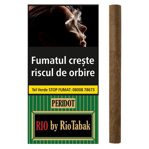 Tigari de foi RIO Peridot by RioTabak, 10 bucati, aroma menta