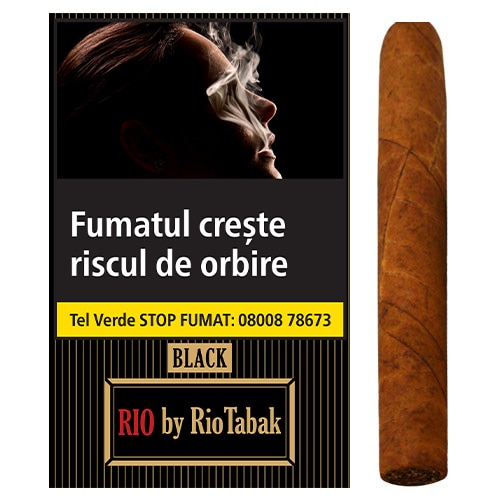 Tigari de foi RIO Black by RioTabak 47.50g, 5 bucati