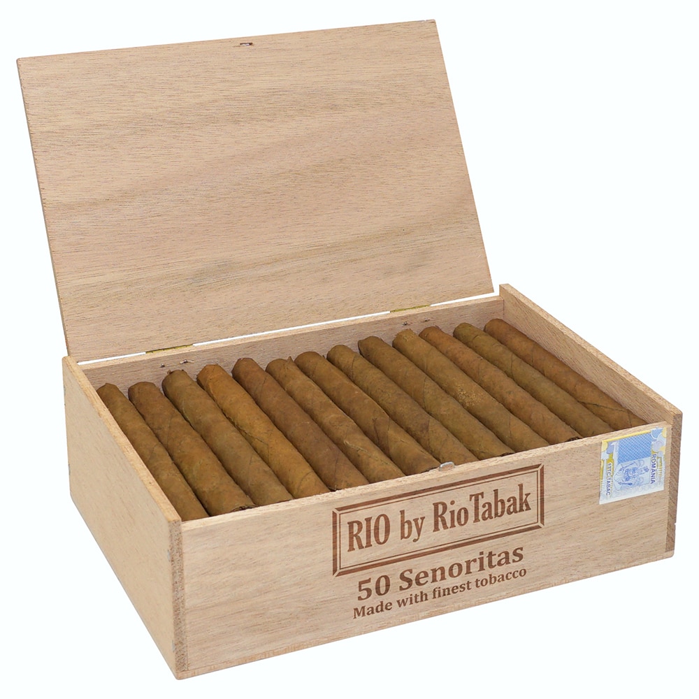 Tigari de foi RIO by RioTabak Senoritas L.E. Elena, 50 bucati, cutie lemn