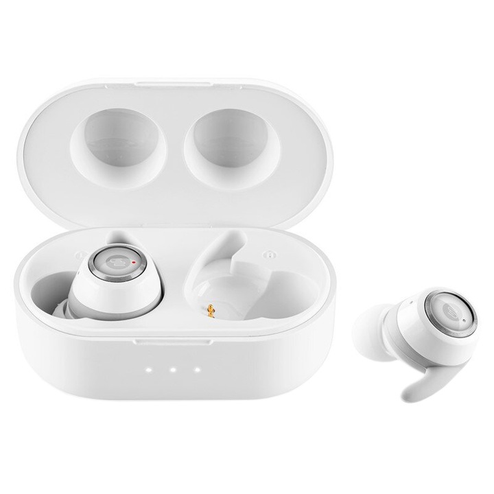 Слушалки GoGEN TWS MATE, True Wireless Stereo, Bluetooth 5.0, микрофон, IPX4, 5 mW, бял