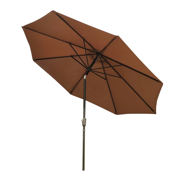 Outsunny kültéri napernyők, vízálló, 3x2,45m, barna
