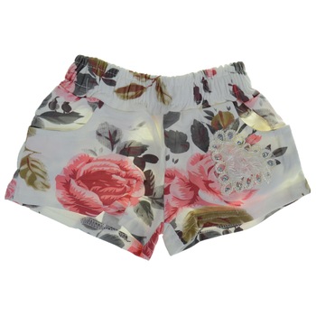 Pantaloni scurti pentru fete Happy House CVC-1607A, Alb 128 cm Pantaloni scurti pentru fete Happy House CVC-1607A, Alb 128 cm