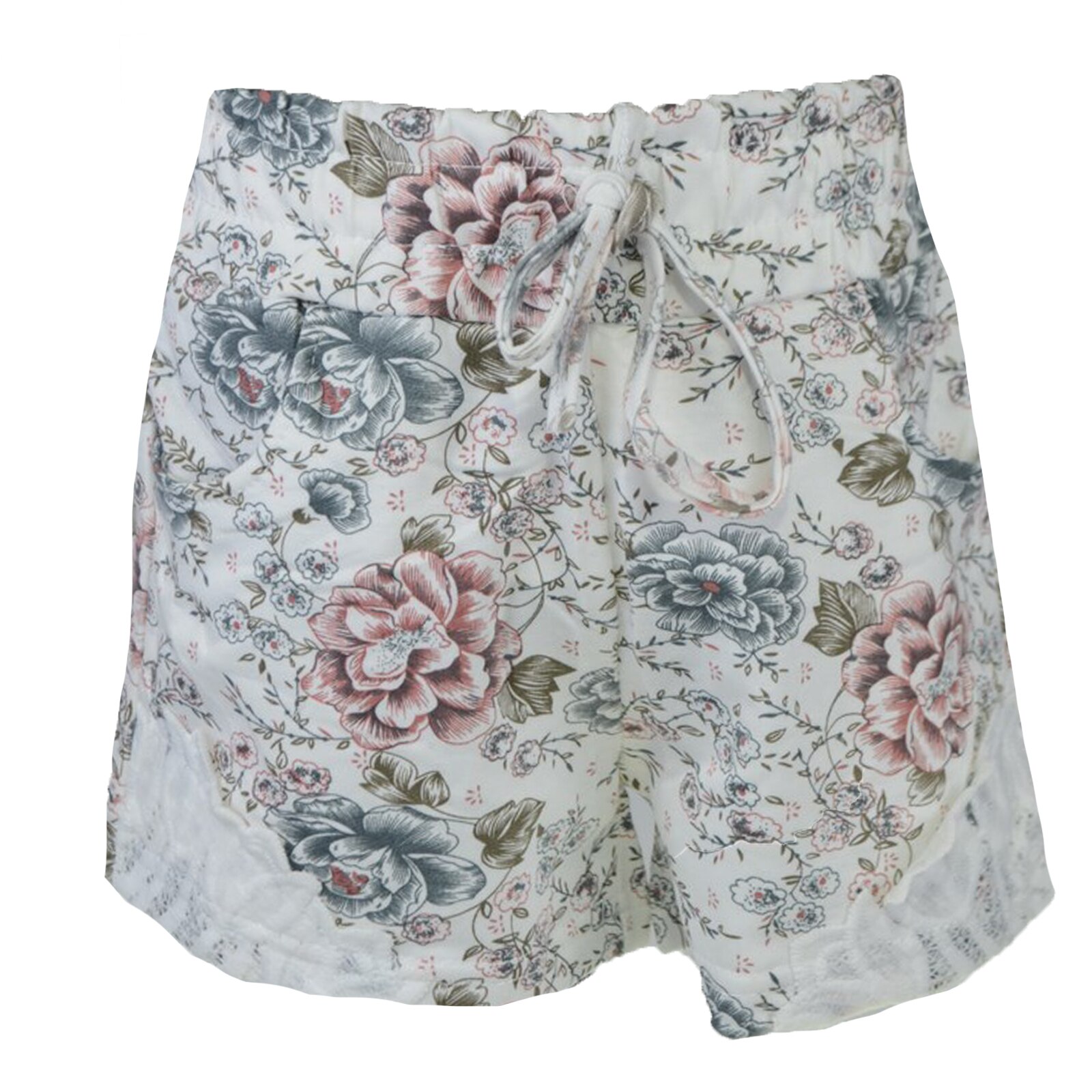 Pantaloni scurti pentru fete Happy House CVC-1602, Alb 128 cm