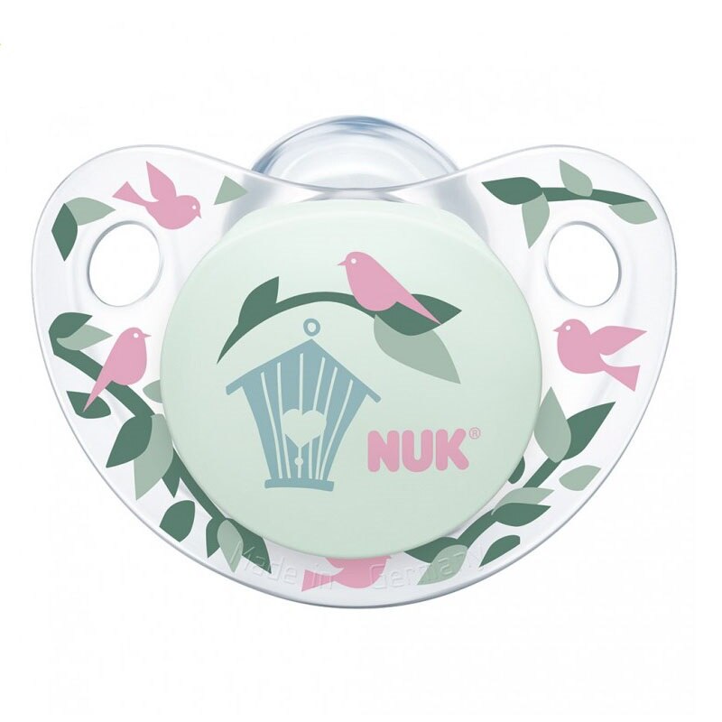 Suzeta ortodontica din silicon Nuk Trendline Adore 735716V, Verde 6-18 luni