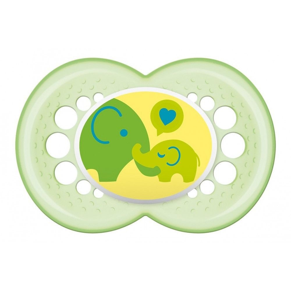 Suzeta ortodontica din silicon MAM Time for Love 001ABKV, Verde 6+ luni