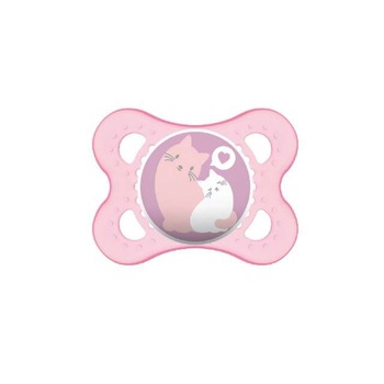 Suzeta ortodontica din silicon MAM Time for Love 001AATR, Roz 2-6 luni Suzeta ortodontica din silicon MAM Time for Love 001AATR, Roz 2-6 luni