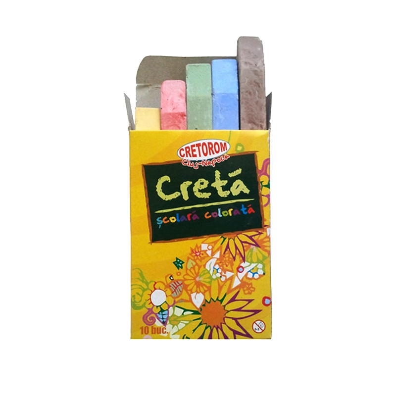 Creta scolara color 10 bucati/cutie