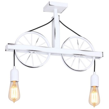 Lustra stil bicicleta, Homemania, Hydra, Metal, 52 x 10 x 45 cm, 2 x E27, 60W, Alb Lustra stil bicicleta, Homemania, Hydra, Metal, 52 x 10 x 45 cm, 2 x E27, 60W, Alb