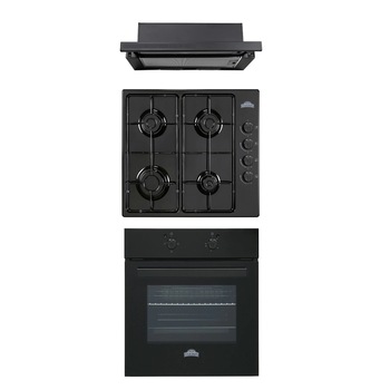 Pachet incorporabil Wind Black, cuptor electric, plita gaz si hota telescopica, Nuova Cucina, Clasa A, 4 functii, Grill, 60 cm, Motor turbo, Negru Pachet incorporabil Wind Black, cuptor electric, plita gaz si hota telescopica, Nuova Cucina, Clasa A, 4 functii, Grill, 60 cm, Motor turbo, Negru