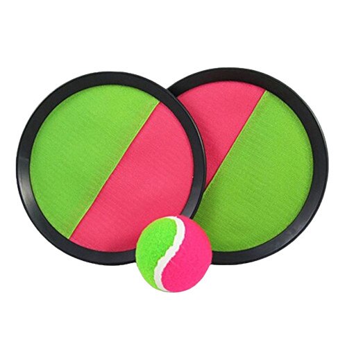 Set catch ball pentru copii , PMS International, o minge si 2 discuri