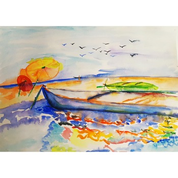 Tablou Vara in acuarela, pictat manual de Artemisia dimensiune 30 x 42 cm Tablou Vara in acuarela, pictat manual de Artemisia dimensiune 30 x 42 cm