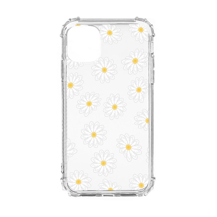 Husa Anti Shock, Compatibila Cu Apple iPhone 11, Happy Flowers, Silicon Premium, Rezistenta, 513