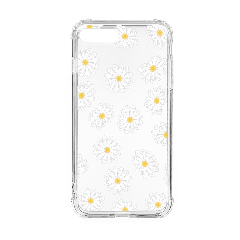Husa Anti Shock, Compatibila Cu Apple iPhone 7 Plus / iPhone 8 Plus, Happy Flowers, Silicon Premium, Rezistenta, 513