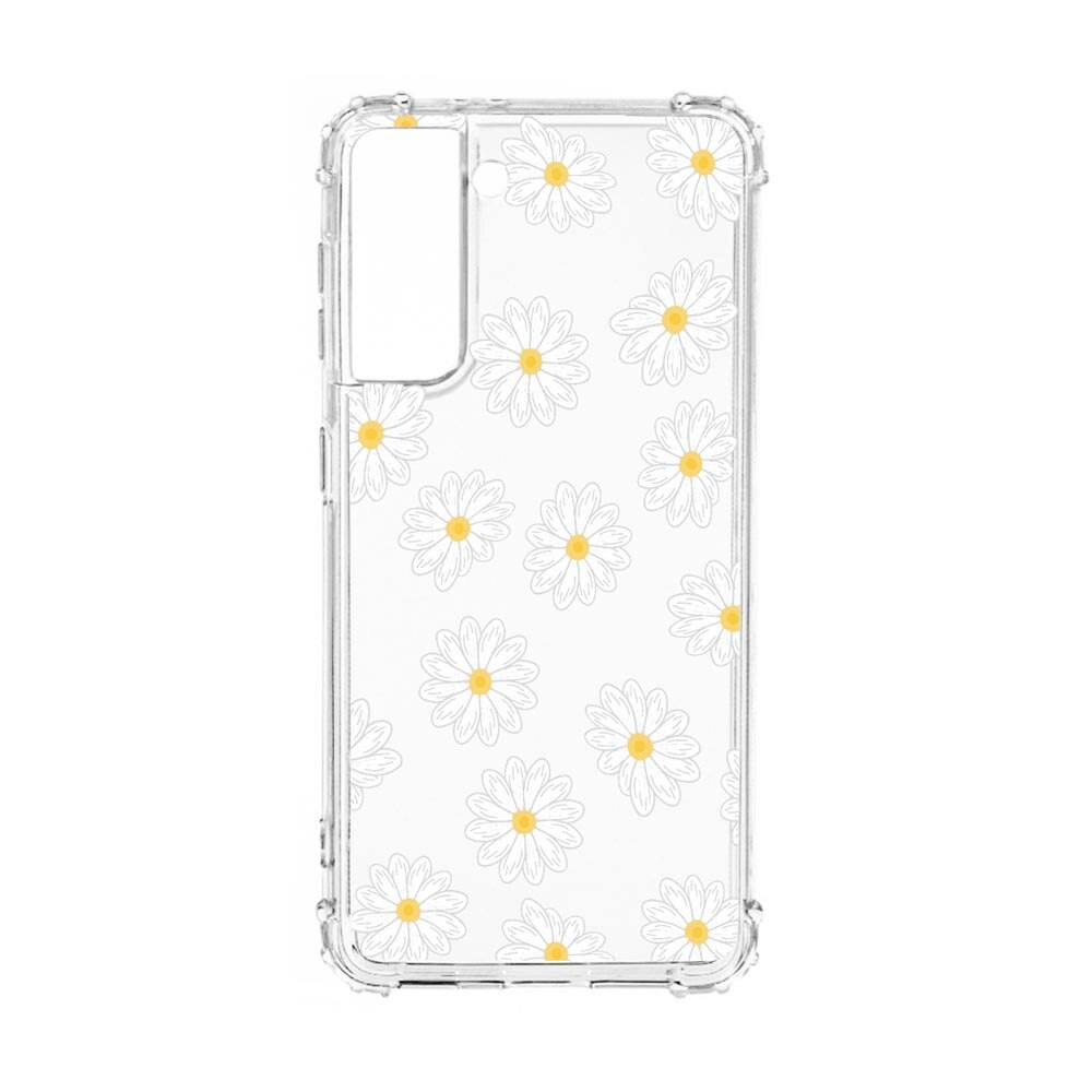 Husa Anti Shock, Compatibila Cu Samsung Galaxy S21 Plus, Happy Flowers, Silicon Premium, Rezistenta, 513