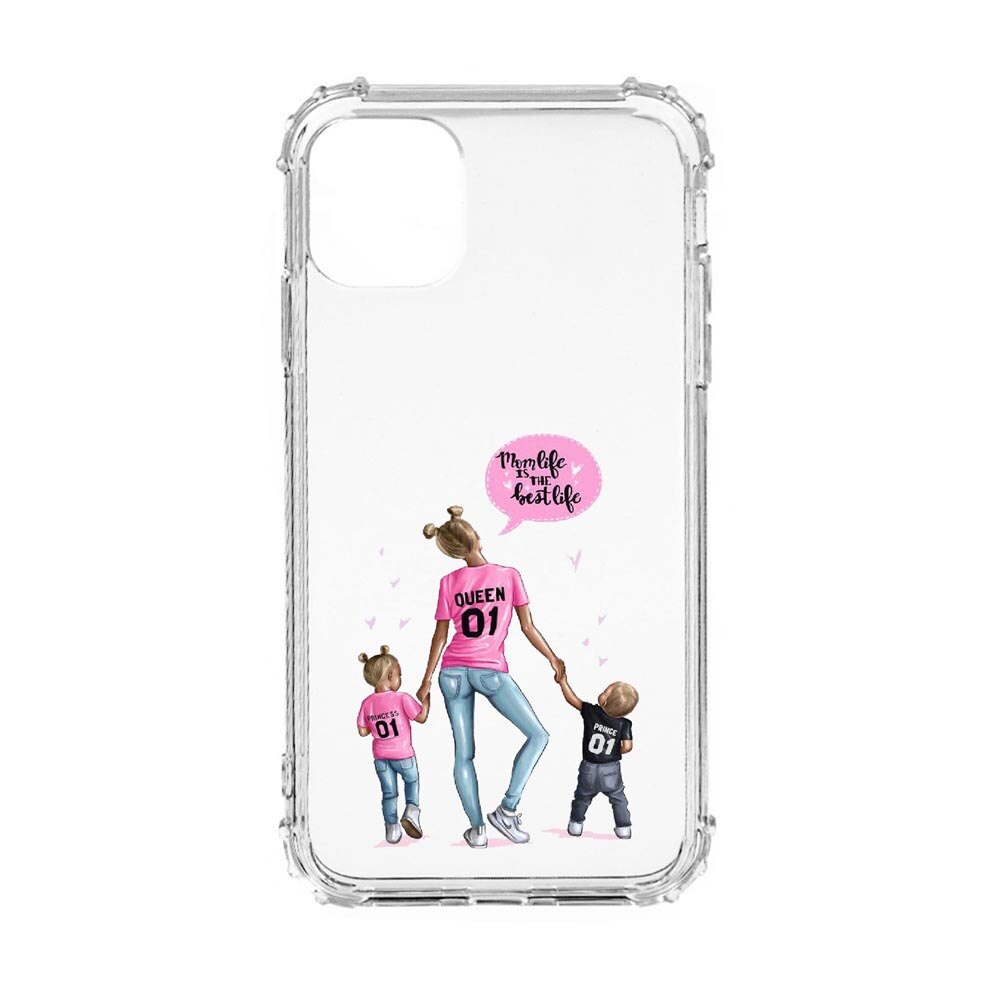 Husa Anti Shock, Compatibila Cu Apple iPhone 12, Mom Life, Silicon Premium, Rezistenta, 557