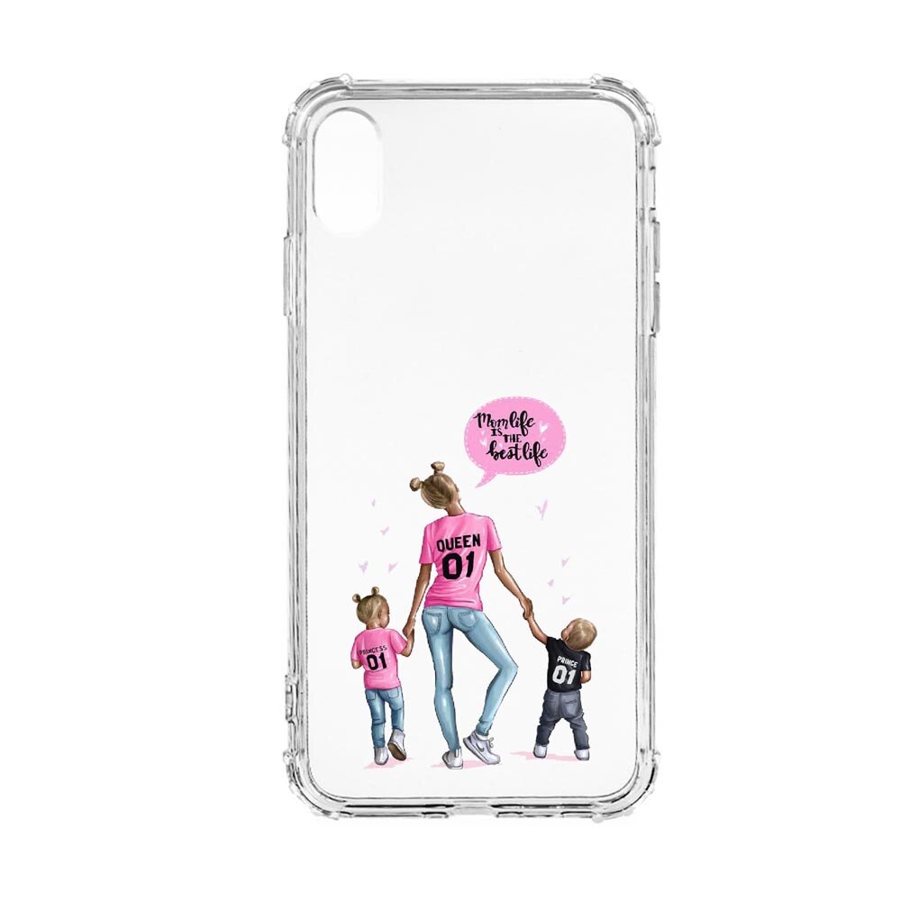 Husa Anti Shock, Compatibila Cu Apple iPhone XS Max, Mom Life, Silicon Premium, Rezistenta, 557