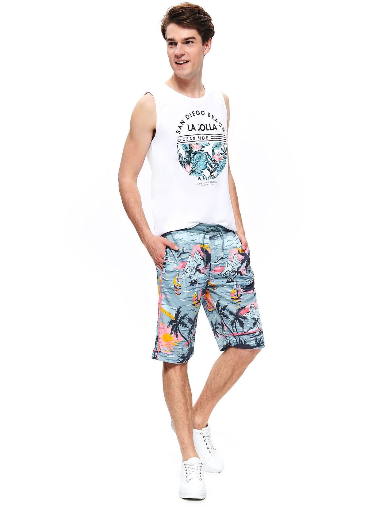 Pantaloni scurti barbati, TOP SECRET, SSZ0983, Verde, XL