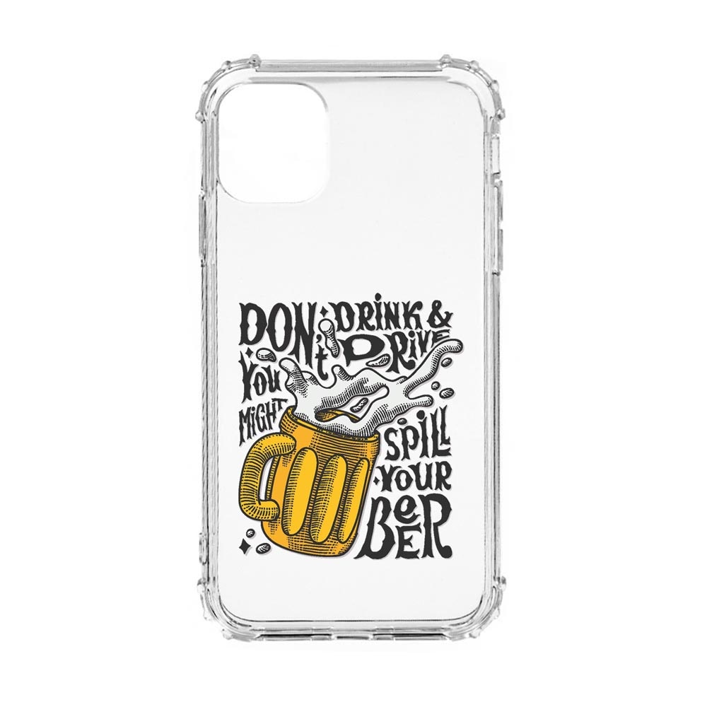 Husa Anti Shock, Compatibila Cu Apple iPhone 12, Don't Drink And Drive, Silicon Premium, Rezistenta, 796