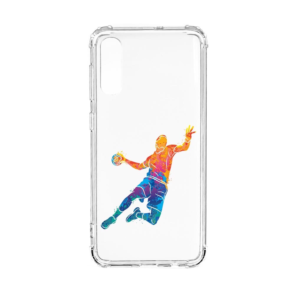 Husa Anti Shock, Compatibila Cu Samsung Galaxy A30s, Handball - colorful, Silicon Premium, Rezistenta, 800