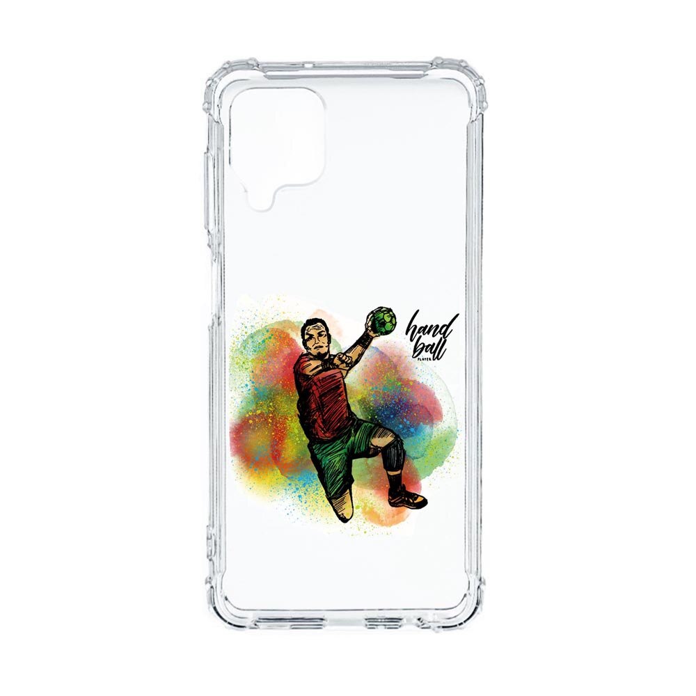Husa Anti Shock, Compatibila Cu Samsung Galaxy A42 5G, Handball Player, Silicon Premium, Rezistenta, 801