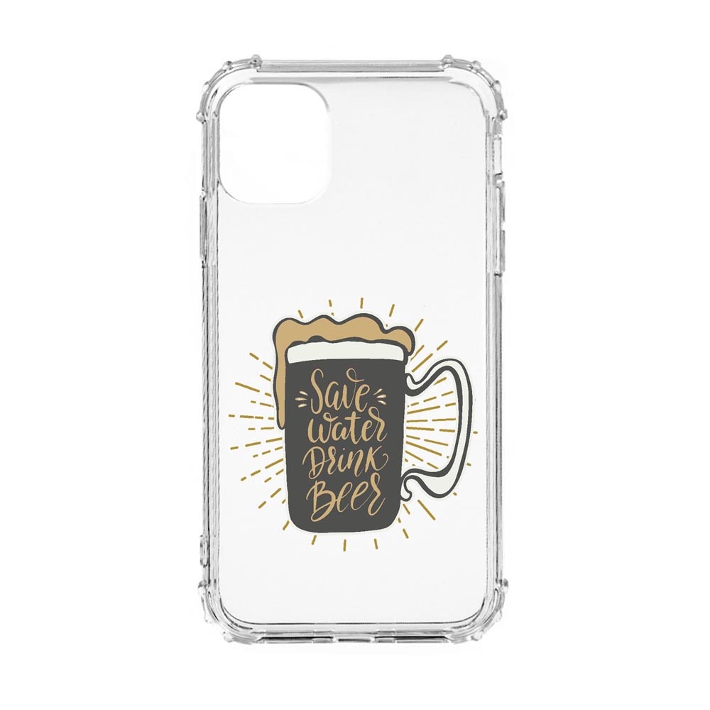 Husa Anti Shock, Compatibila Cu Apple iPhone 11, Save Water, Silicon Premium, Rezistenta, 806