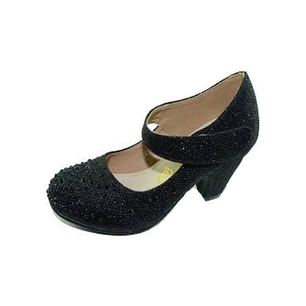 Pantofi cu toc pentru fete Miss Q F6622-12, Negru 4608