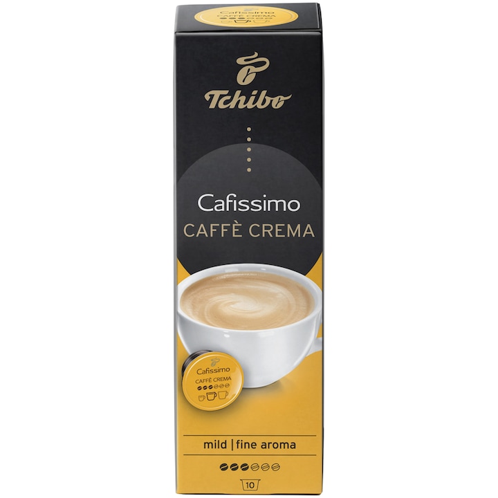 Capsule Tchibo Cafissimo Caffe Crema decafeinizat, 10 Capsule