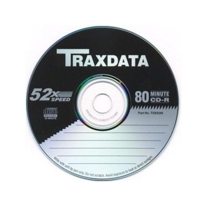Traxdata Cd R Logo CD-R Traxdata, Negre, 700MB, 52x, 1 buc. - eMAG.ro