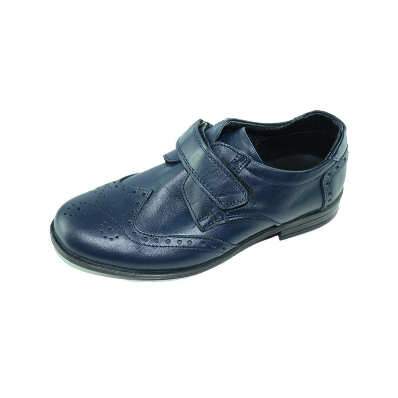 Pantofi eleganti ortopedici din piele pentru baieti BLACK Tavern BTE47, Bleumarin 2300