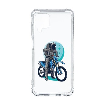 Husa Anti Shock, Compatibila Cu Samsung Galaxy M12 / Galaxy F12, Astronaut Biker, Silicon Premium, Rezistenta, 828 Husa Anti Shock, Compatibila Cu Samsung Galaxy M12 / Galaxy F12, Astronaut Biker, Silicon Premium, Rezistenta, 828