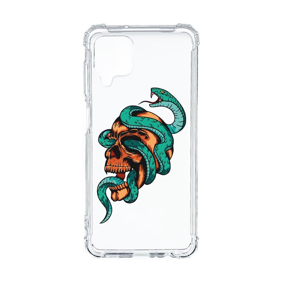 Husa Anti Shock, Compatibila Cu Samsung Galaxy M12 / Galaxy F12, Skull, Silicon Premium, Rezistenta, 831
