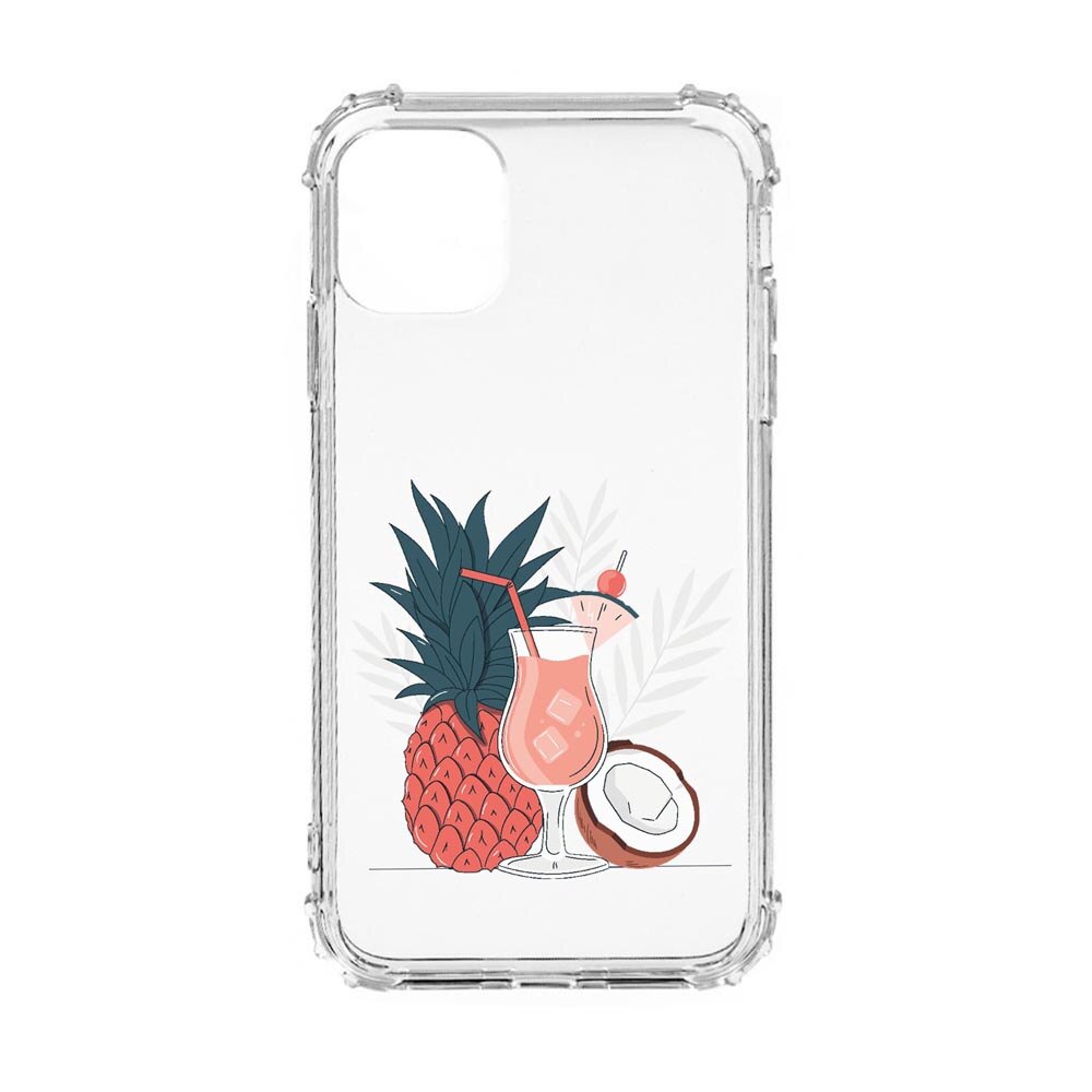 Husa Anti Shock, Compatibila Cu Apple iPhone 11, Summer Coktail, Silicon Premium, Rezistenta, 834