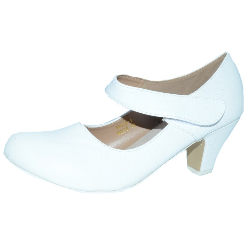 Pantofi cu toc pentru fete Miss Q F6622-1A, Alb 17332