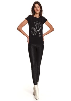 Tricou pentru femei, TOP SECRET, SPO4923, Negru Tricou pentru femei, TOP SECRET, SPO4923, Negru