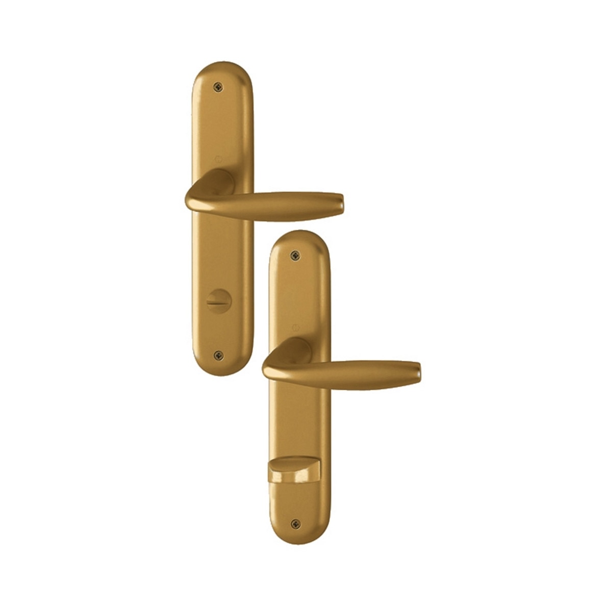 Maner usa interior, Hoppe New York, cu sild pentru baie, culoare bronz, 90mm