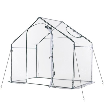 Sera Outsunny, PVC/Otel, 180 x 105 x 165cm, Verde/Transparent Sera Outsunny, PVC/Otel, 180 x 105 x 165cm, Verde/Transparent