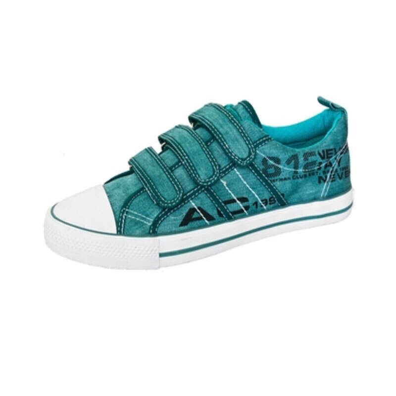Tenisi din panza pentru copii American Club 413/14V-32, Verde 32 EU
