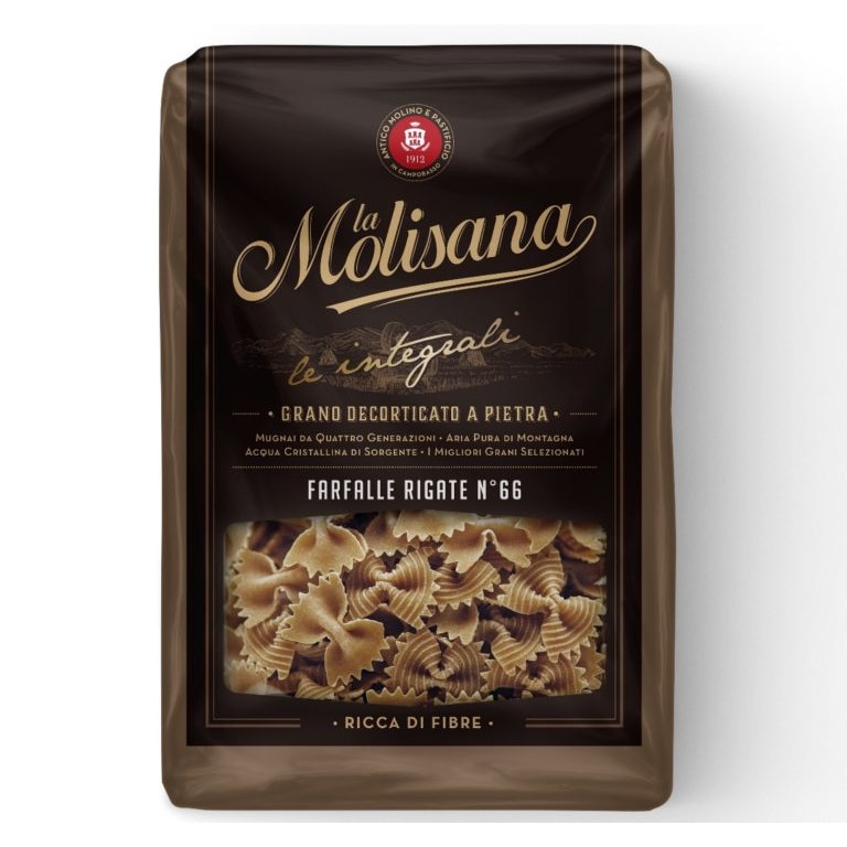 Paste fainoase integrale Molisana farfalle nr 66 500g