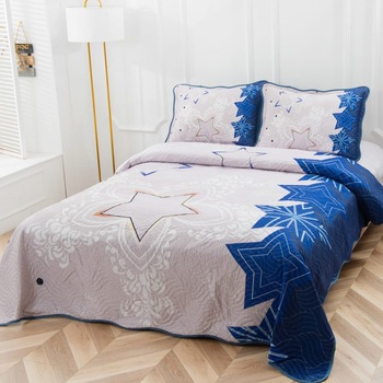 Set cuvertura matlasata si 2 fete de perna, 220 x 240 cm, pat dublu, Casa de Vis, A018 Set cuvertura matlasata si 2 fete de perna, 220 x 240 cm, pat dublu, Casa de Vis, A018