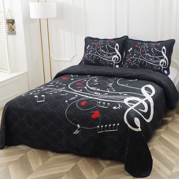 Set cuvertura matlasata si 2 fete de perna, 220 x 240 cm, pat dublu, Casa de Vis, A024 Set cuvertura matlasata si 2 fete de perna, 220 x 240 cm, pat dublu, Casa de Vis, A024