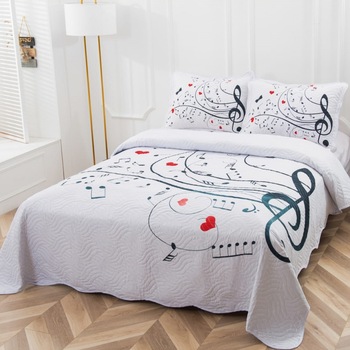 Set cuvertura matlasata si 2 fete de perna, 220 x 240 cm, pat dublu, Casa de Vis, A023 Set cuvertura matlasata si 2 fete de perna, 220 x 240 cm, pat dublu, Casa de Vis, A023