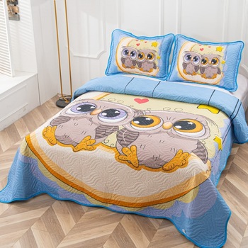 Set cuvertura matlasata si 2 fete de perna, 220 x 240 cm, pat dublu, Casa de Vis, A026 Set cuvertura matlasata si 2 fete de perna, 220 x 240 cm, pat dublu, Casa de Vis, A026