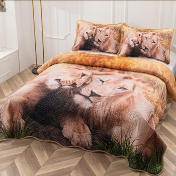 Set cuvertura matlasata si 2 fete de perna, 220 x 240 cm, pat dublu, Casa de Vis, A028 Set cuvertura matlasata si 2 fete de perna, 220 x 240 cm, pat dublu, Casa de Vis, A028